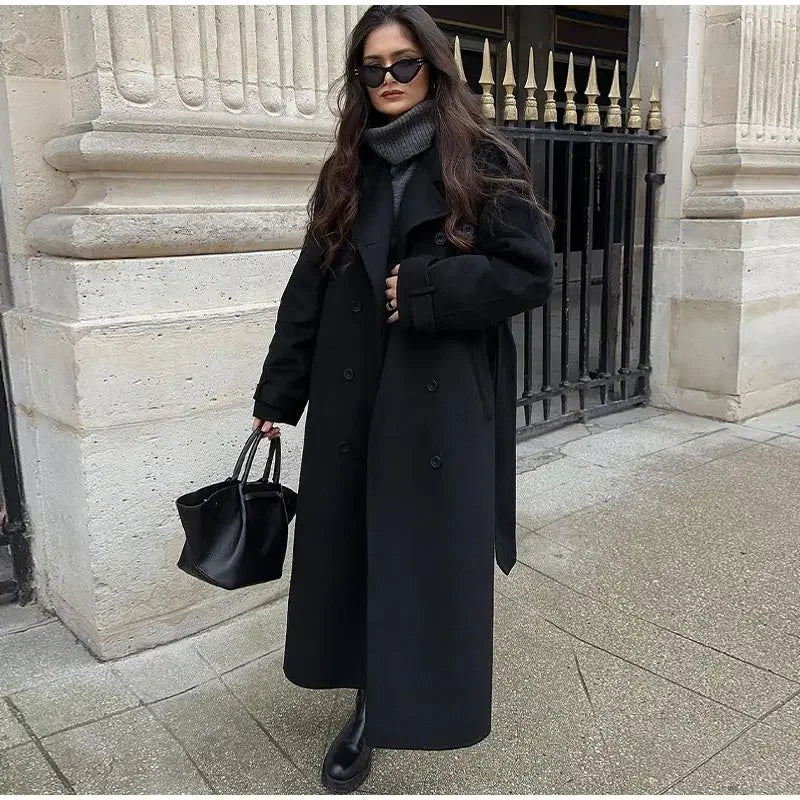 Maison Black Overcoat