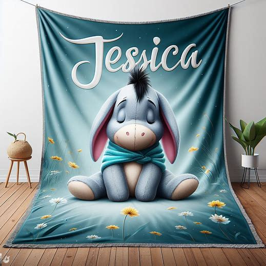 Customized Eeyore Blankets