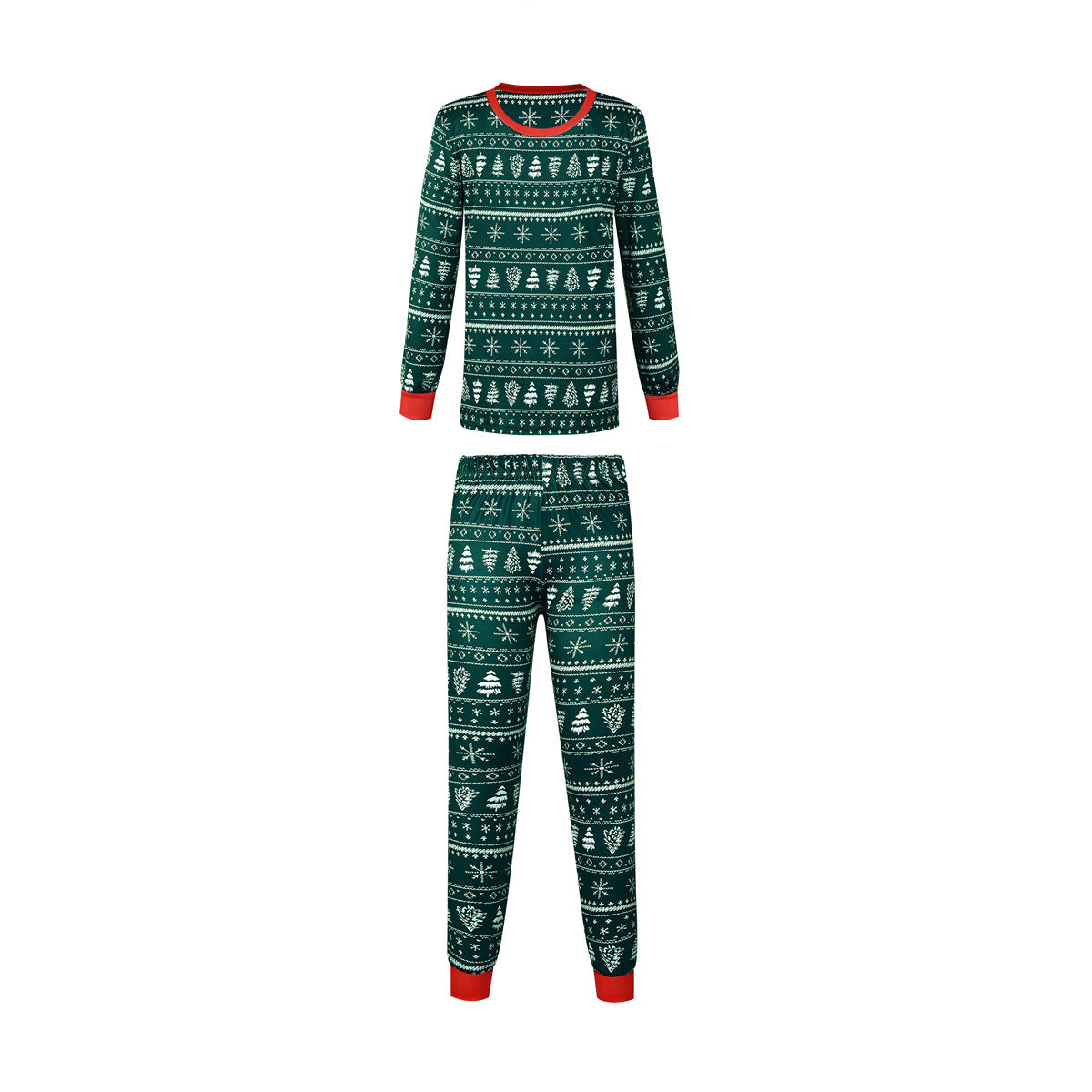 Christmas Print Contrast Lounge Set