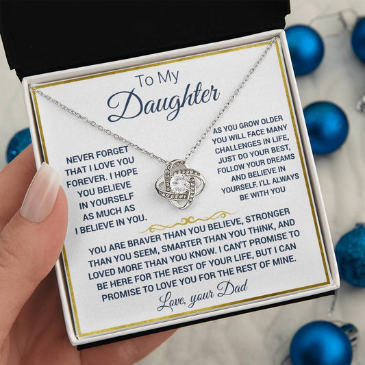 To my Daughter - Love Knot Necklace, from Dad