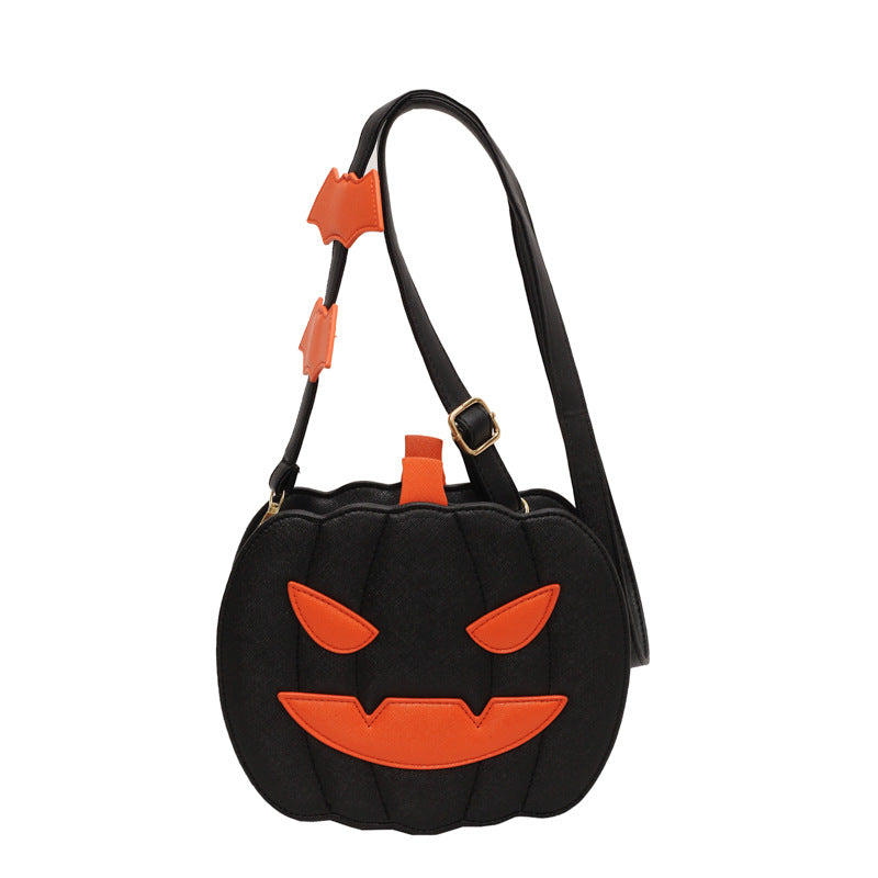 Halloween Funny Pumpkin Cartoon Bat Shoulder Bag
