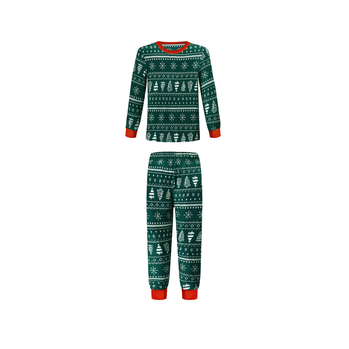 Christmas Print Contrast Lounge Set