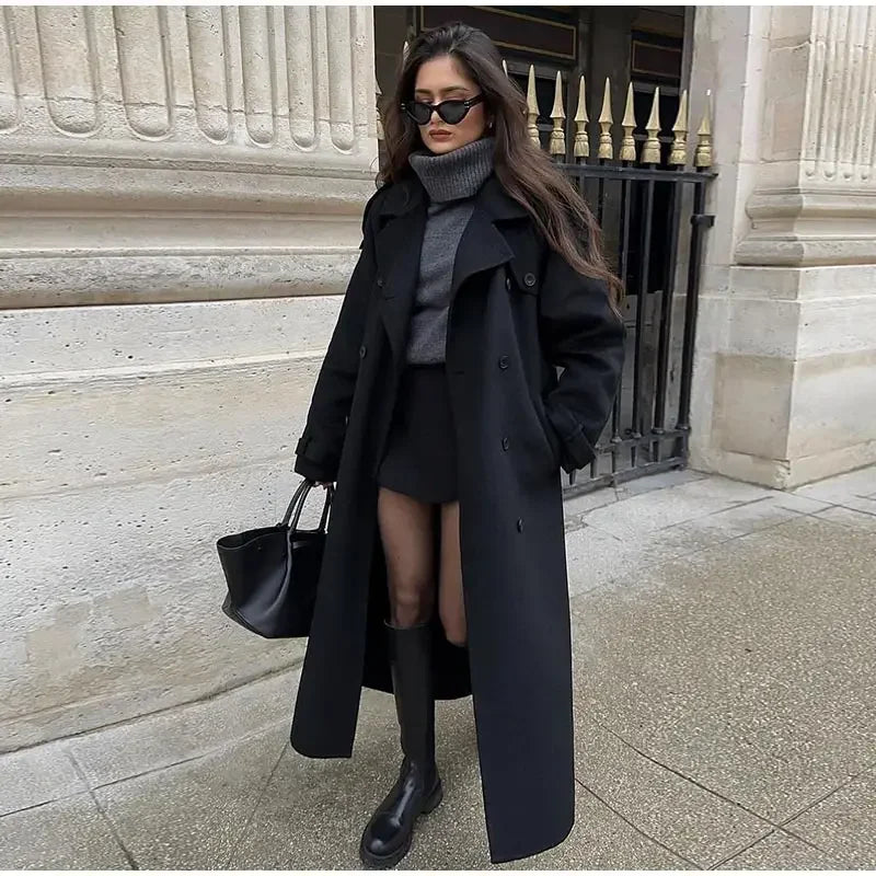 Maison Black Overcoat