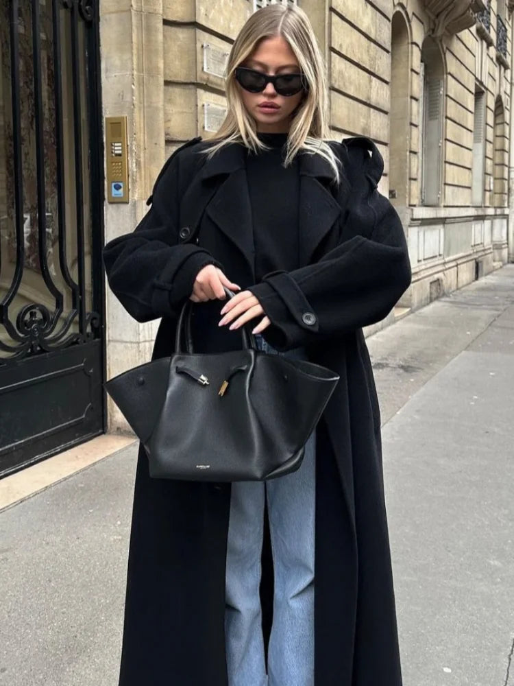 Maison Black Overcoat