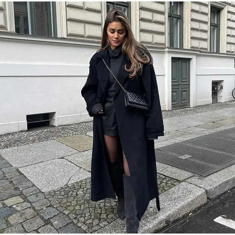 Maison Black Overcoat