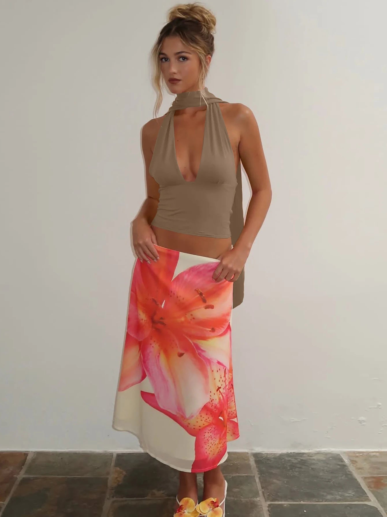 Plunge Tie Top