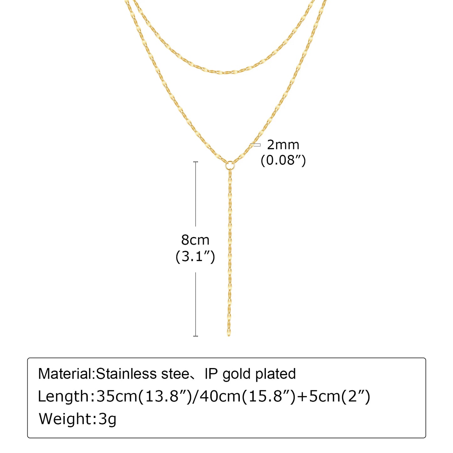 Trace Lariat Necklace