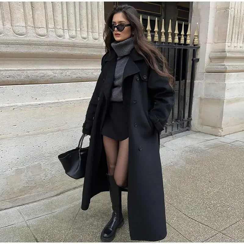 Maison Black Overcoat