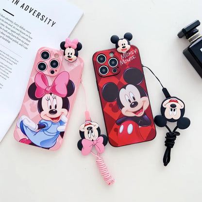 Mickey & Minnie Mouse iPhone Case with Rope