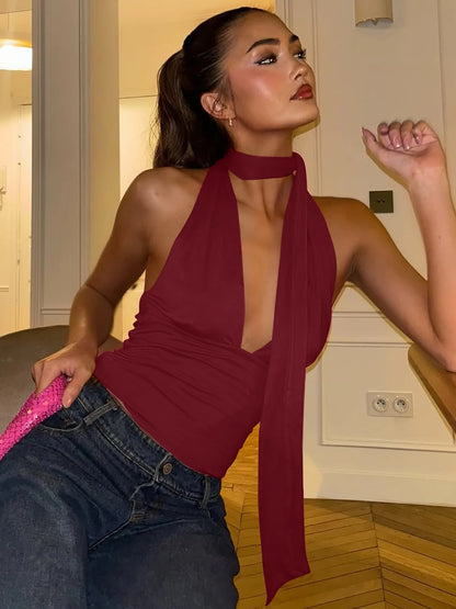 Plunge Tie Top