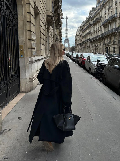 Maison Black Overcoat