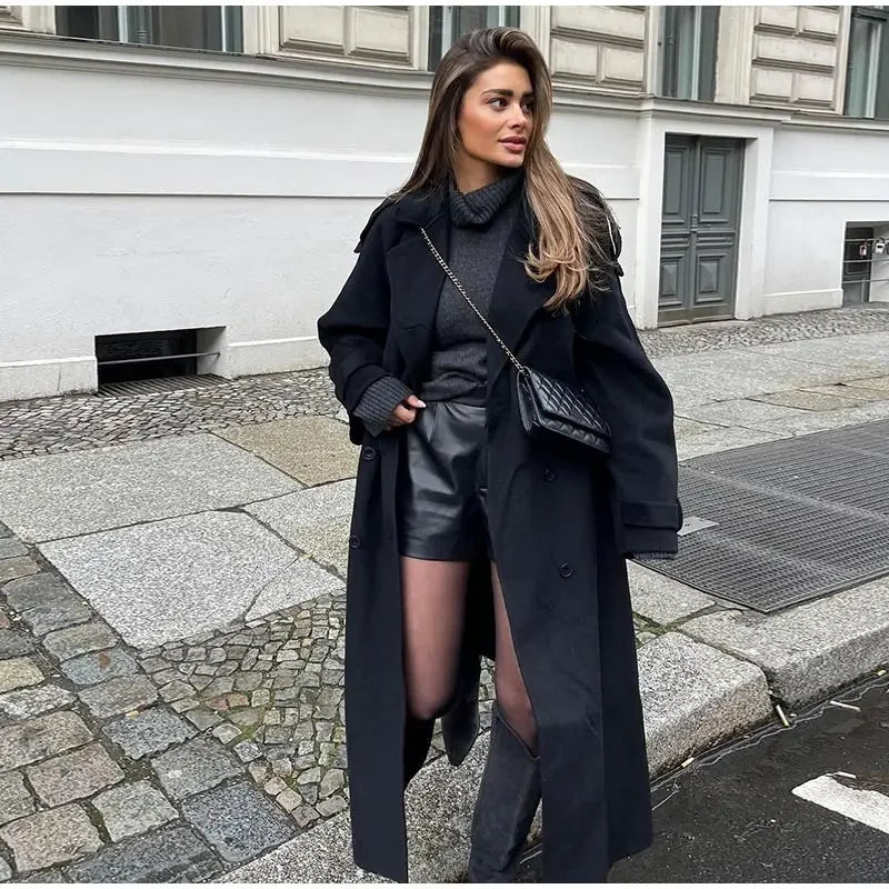 Maison Black Overcoat