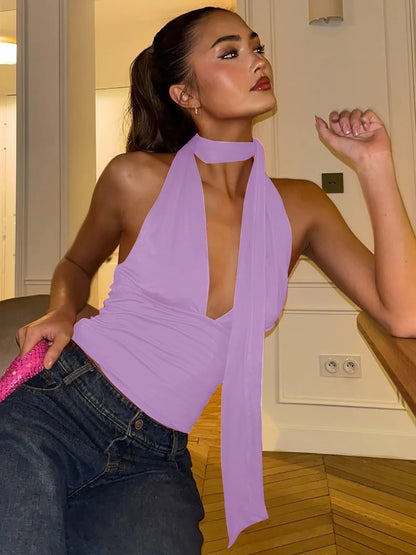 Plunge Tie Top