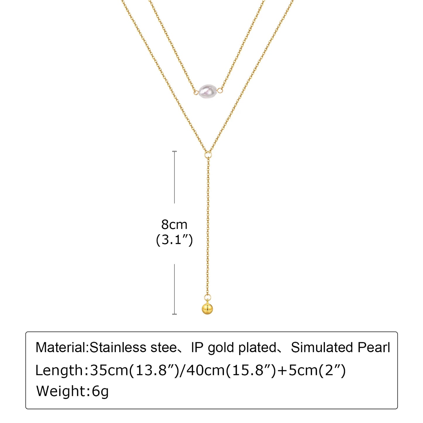 Trace Lariat Necklace