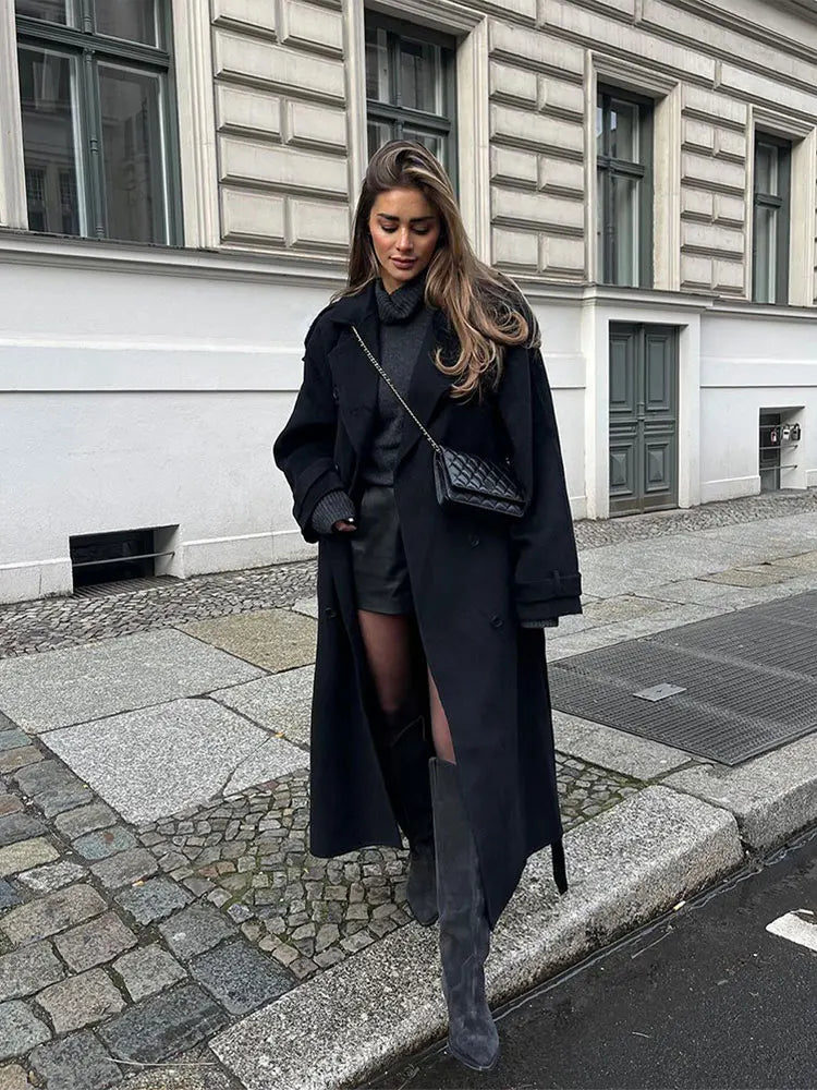 Maison Black Overcoat