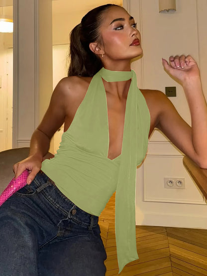 Plunge Tie Top