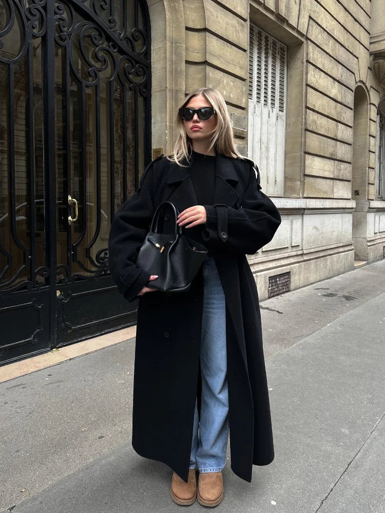 Maison Black Overcoat