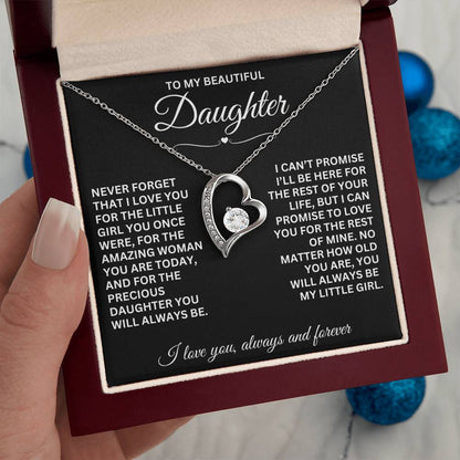 (ALMOST SOLD OUT) Daughter Necklace - "Always Be My Little Girl" - Forever Love