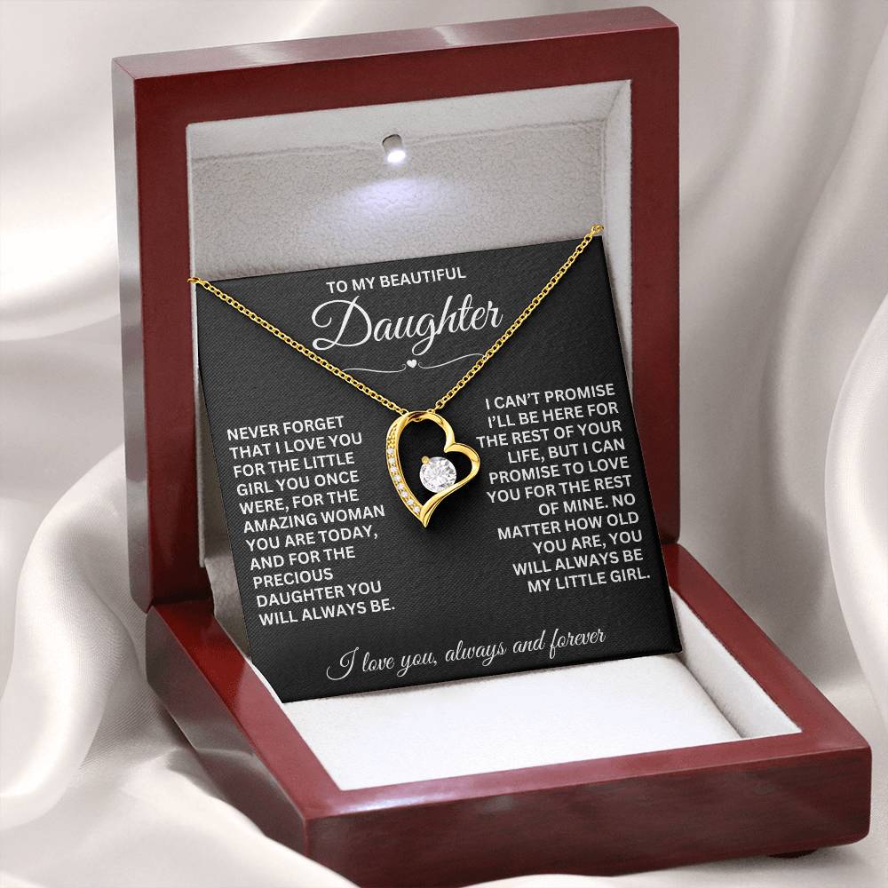 (ALMOST SOLD OUT) Daughter Necklace - "Always Be My Little Girl" - Forever Love