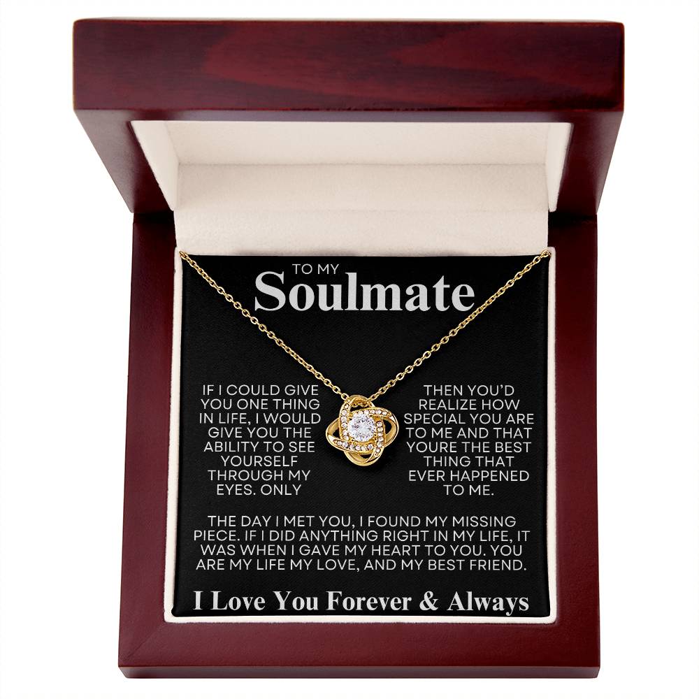 To My Soulmate - Premium Love Knot Necklace