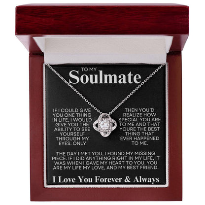 To My Soulmate - Premium Love Knot Necklace