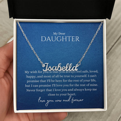 To Daughter - Close to Heart Name Necklace