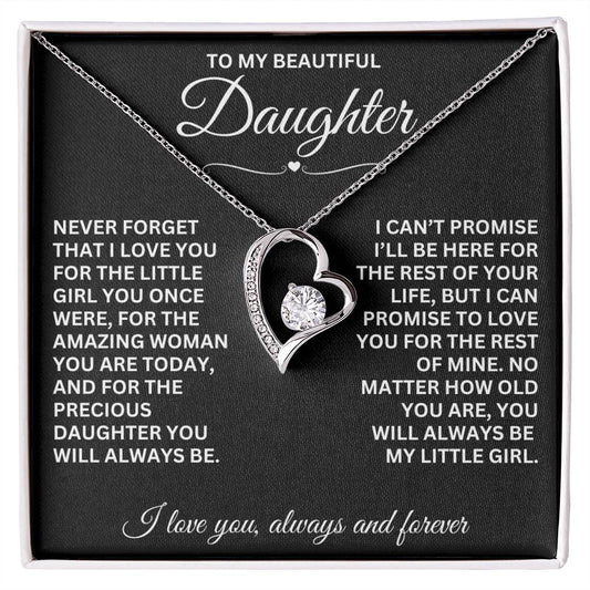 (ALMOST SOLD OUT) Daughter Necklace - "Always Be My Little Girl" - Forever Love
