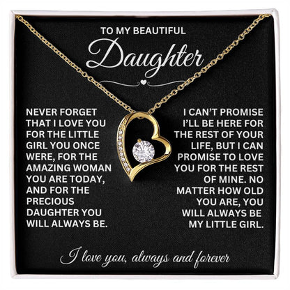 (ALMOST SOLD OUT) Daughter Necklace - "Always Be My Little Girl" - Forever Love