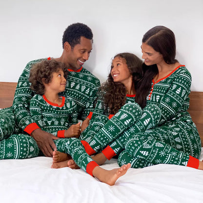 Christmas Print Contrast Lounge Set