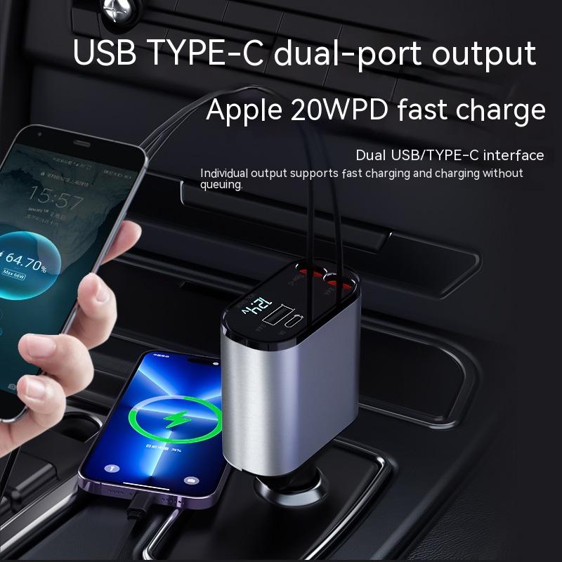 [Buy 1, Get 1 FREE] Shoppymas™ 4-in-1 Retractable Car Charger
