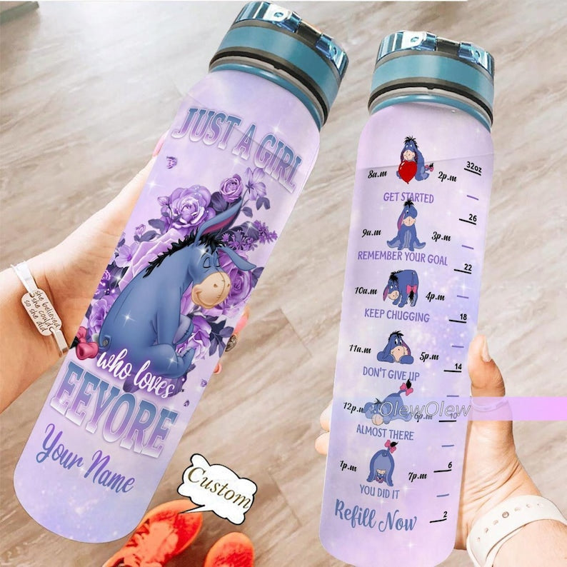 Customizable Eeyore Water Tracker Bottle